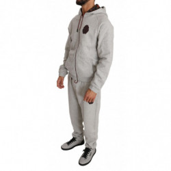 Tuta pantaloni maglione di cotone grigio - XXL