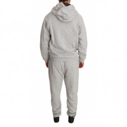 Tuta pantaloni maglione di cotone grigio - XXL