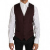 Gilet gilet in lana e seta con motivo viola - IT48 - M