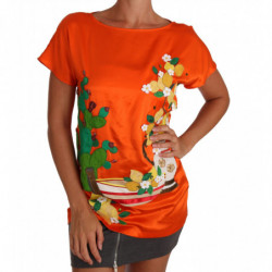 Top in seta con cristalli...