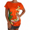 Top in seta con cristalli di limone e arancio - IT36 - XS