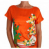 Top in seta con cristalli di limone e arancio - IT36 - XS