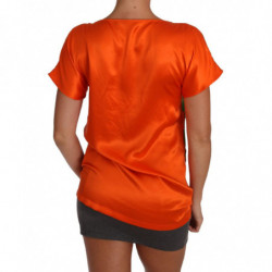 Top in seta con cristalli di limone e arancio - IT36 - XS