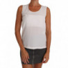 Top t-shirt camicetta senza maniche trapezio seta bianca - IT48 - XL