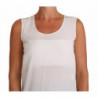 Top t-shirt camicetta senza maniche trapezio seta bianca - IT48 - XL