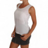 Top t-shirt camicetta senza maniche trapezio seta bianca - IT48 - XL