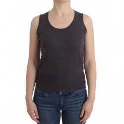 Canotta in maglia marrone - S