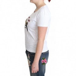 T-shirt con stampa Come Play 4 Us in cotone bianco - IT46-XL