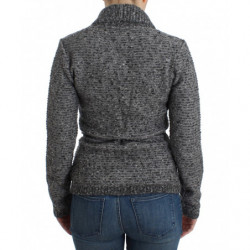 Cardigan in maglia di lana grigia - IT44-L