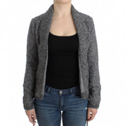 Cardigan in maglia di lana grigia - IT44-L