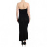 Abito lungo nero senza spalline - IT42-M