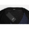 Maglione scollo a V a righe nere - XS