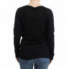Maglione scollo a V a righe nere - XS