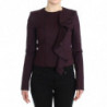 Giacca corta con giacca increspata viola - IT40