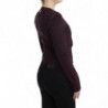 Giacca corta con giacca increspata viola - IT40