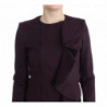 Giacca corta con giacca increspata viola - IT40
