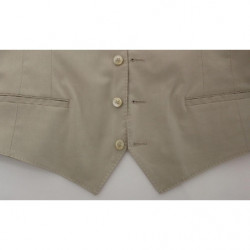 Blazer gilet in cotone elasticizzato beige - IT50 - L