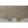 Blazer gilet in cotone elasticizzato beige - IT50 - L