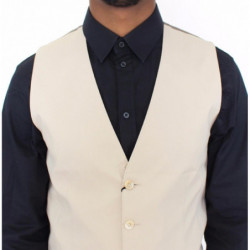 Blazer gilet in cotone elasticizzato beige - IT46 - S