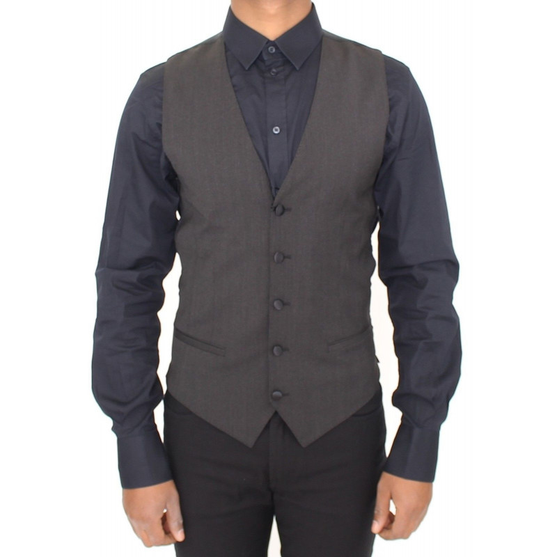 Blazer gilet in lana elasticizzata grigia - IT44 - XS