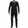 Smoking da abito slim in 3 pezzi di lana a righe marroni - IT44 - XS