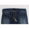 Jeans con taglio a stivale in cotone elasticizzato lavato blu - W24