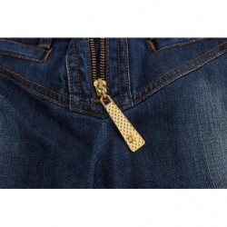 Jeans con taglio a stivale in cotone elasticizzato lavato blu - W24