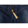 Jeans con taglio a stivale in cotone elasticizzato lavato blu - W24