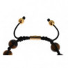 Bracciale in argento 925 con occhio di tigre marrone CZ - S