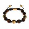 Bracciale in argento 925 con occhio di tigre marrone CZ - S
