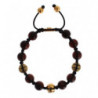 Bracciale in argento 925 dorato con occhio di tigre rosso CZ - S