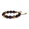 Bracciale in argento 925 dorato con occhio di tigre rosso CZ - S