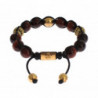 Bracciale in argento 925 dorato con occhio di tigre rosso CZ - S