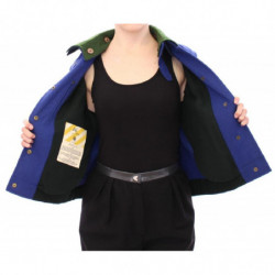 Cappotto Giacca Asburgo in Lana Verde Blu - IT38 - S