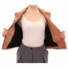 Gilet giacca di pelle marrone - IT42-M
