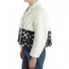 Giacca in pelle corta nera bianca - IT40-S