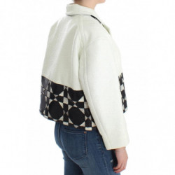 Giacca in pelle corta nera bianca - IT40-S