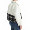 Giacca in pelle corta nera bianca - IT40-S
