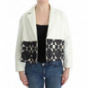 Giacca in pelle corta nera bianca - IT40-S