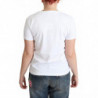 T-shirt in cotone bianco con stampa di lettere dell'alfabeto - IT44-L