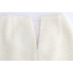 Gonna in pizzo bianco a tubino - IT42-M