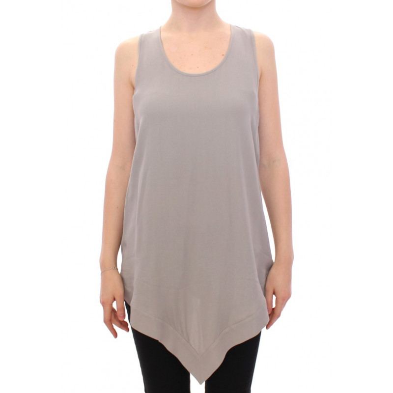 Blusa canotta in viscosa grigia - IT40-S