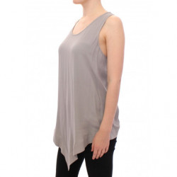 Blusa canotta in viscosa grigia - IT40-S