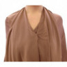 Abito da cocktail tubino in seta drappeggiato marrone - IT44-L