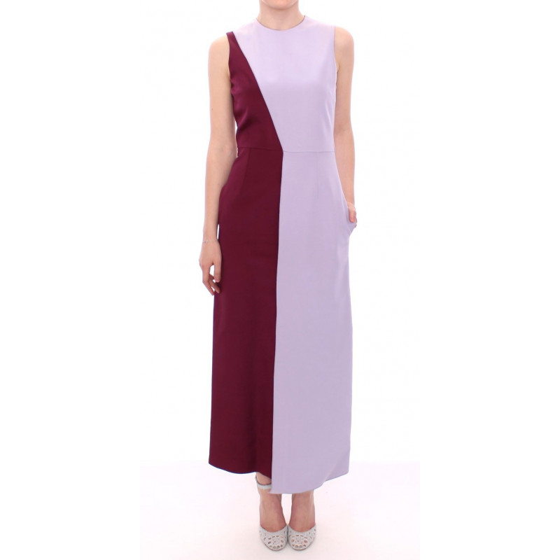 Abito lungo in seta viola lavanda - IT40-S