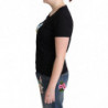 T-shirt a maniche corte in cotone stampato nero - IT40-S