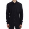 Camicia da pigiama in cotone a righe viola - S