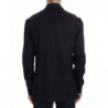 Camicia da pigiama in cotone a righe viola - S