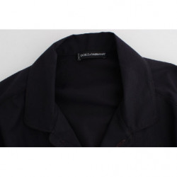 Camicia da pigiama in cotone a righe viola - S