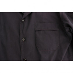 Camicia da pigiama in cotone a righe viola - M